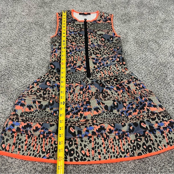 English Rose Grey Neon Sleeveless Drop Waist Mini Dress Cotton Women’s Size S - Picture 3 of 8